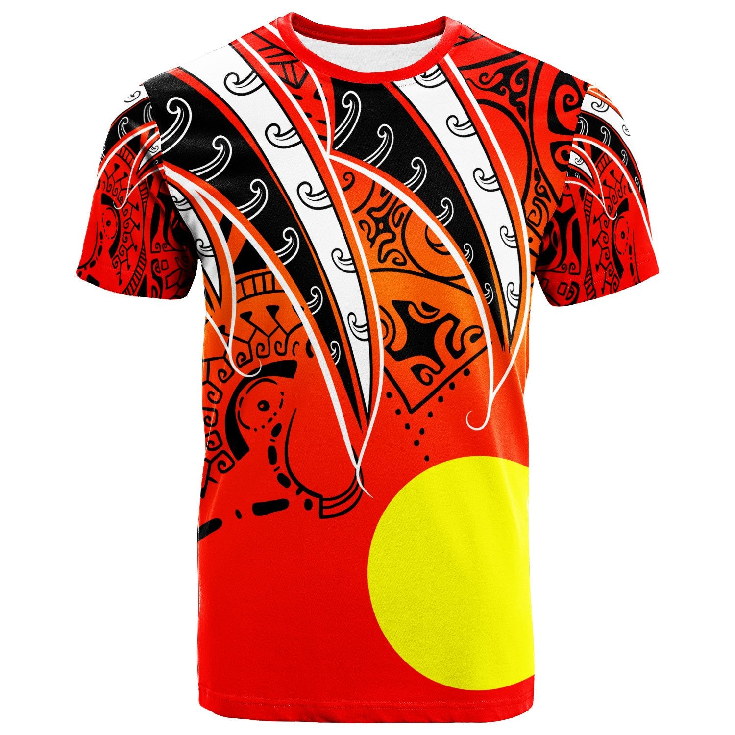 Palau T Shirt Tropical Leaf Red Gradient Style Unisex Red - Polynesian Pride