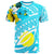 Palau T Shirt Polynesian Pattern Aquamarine Stone Color Unisex Black - Polynesian Pride