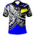 Palau Polo Shirt Tribal Jungle Blue Pattern Unisex Blue - Polynesian Pride