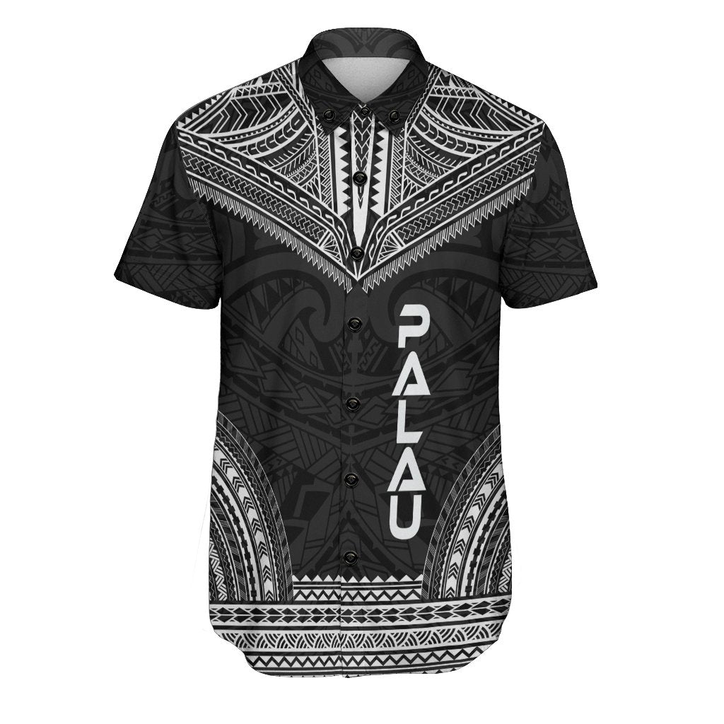 Palau Polynesian Chief Shirt - Black Version Men Black - Polynesian Pride