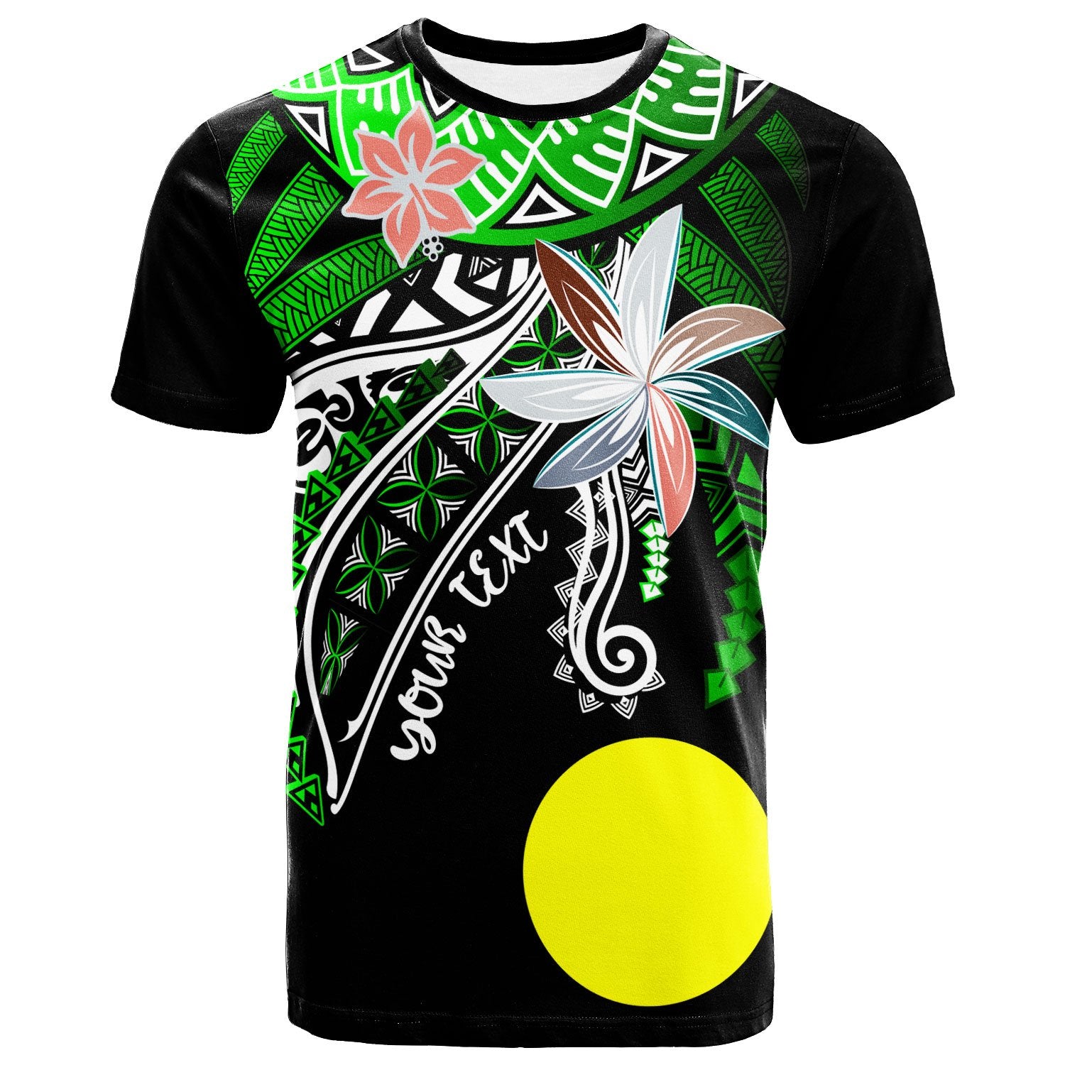 Palau Custom T Shirt Fanciful Forest Green Color Unisex Green - Polynesian Pride