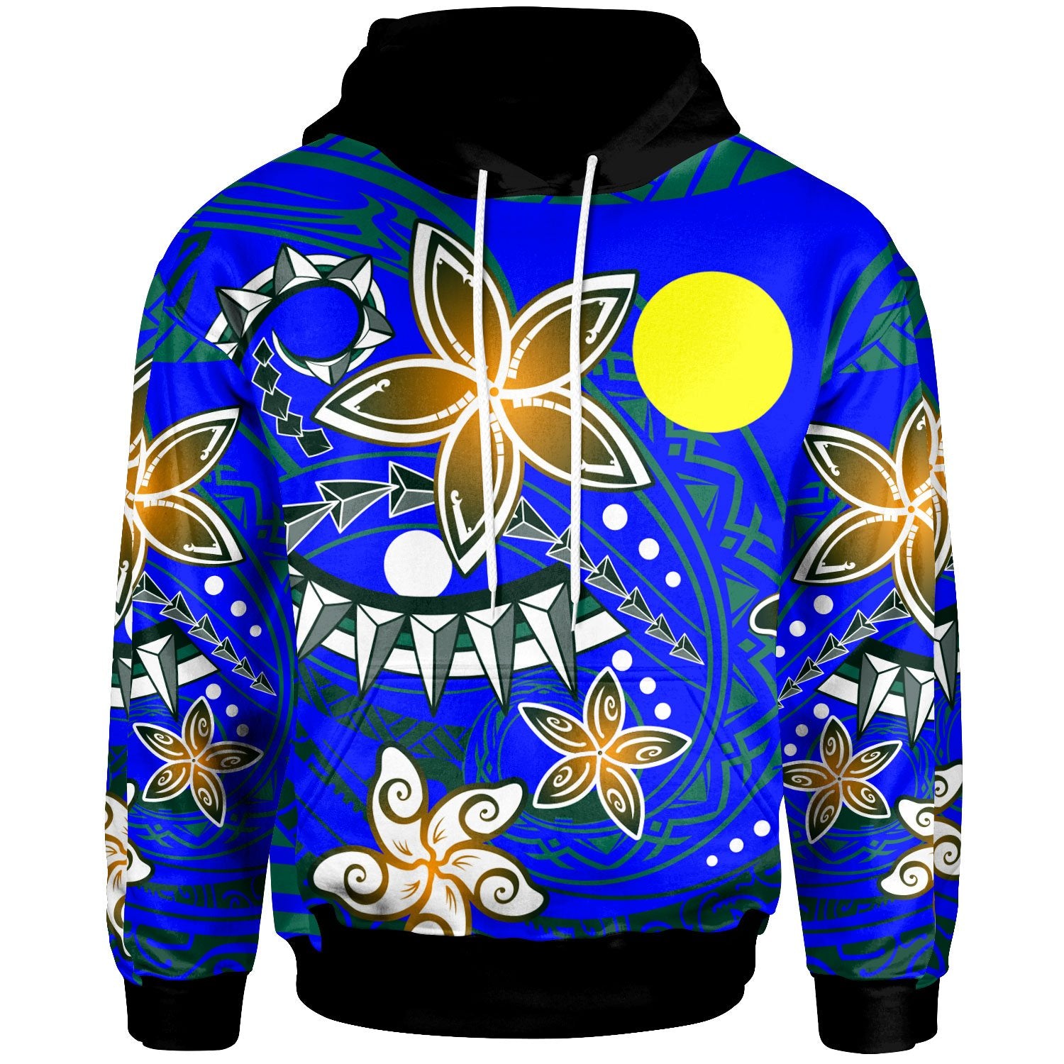 Palau Hoodie Spring Style Unisex White - Polynesian Pride