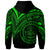 Palau Zip Hoodie Green Color Cross Style - Polynesian Pride