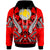 Papua New Guinea Hoodie Tribal Sun Tattoo Red Color Unisex Red - Polynesian Pride