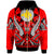 Papua New Guinea Zip Hoodie Tribal Sun Tattoo Red Color Unisex Red - Polynesian Pride