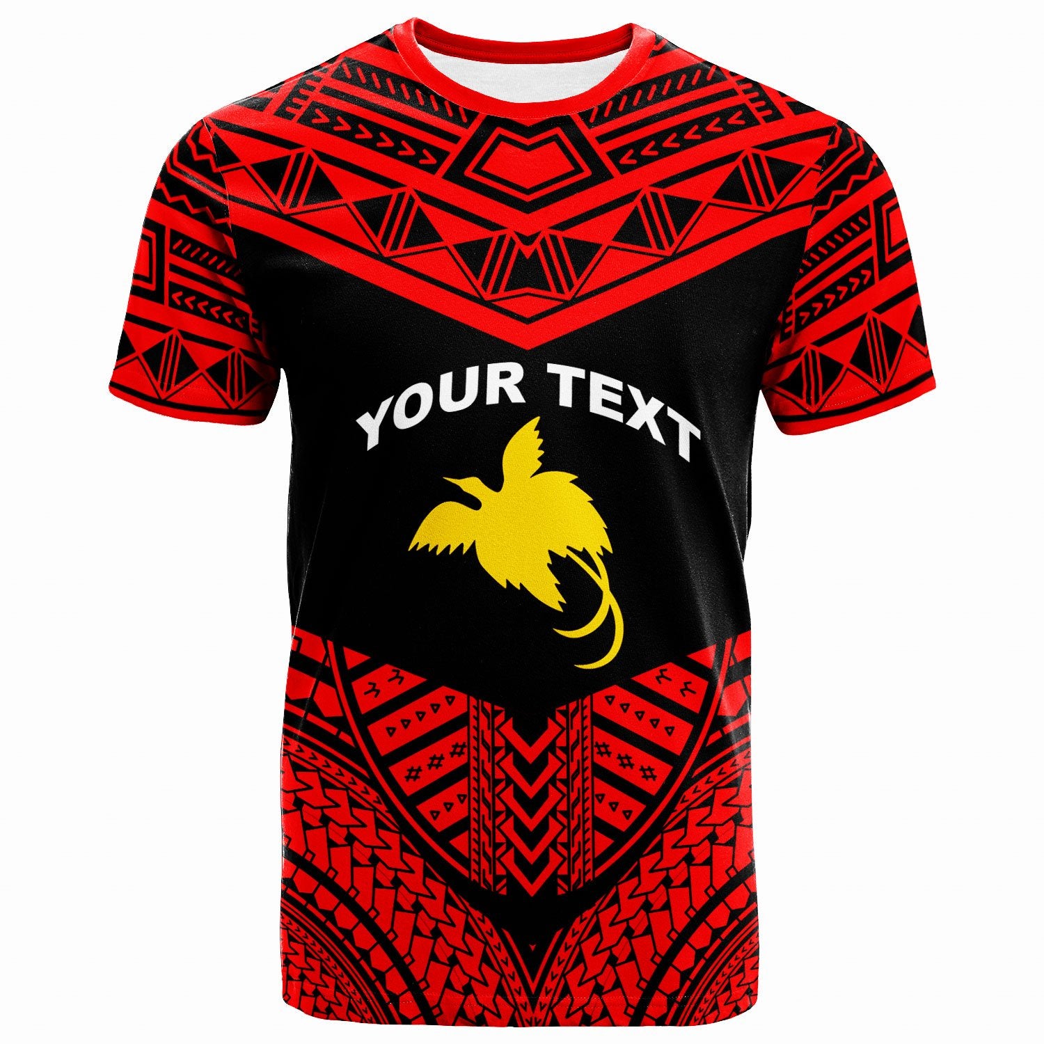 Papua Custom T Shirt Tribal Pattern Cool Style Red Color Unisex Red - Polynesian Pride