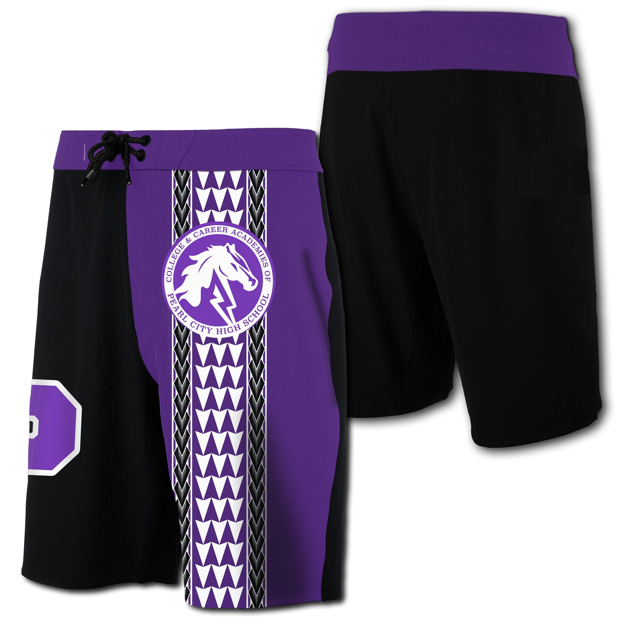 Hawaii - Pearl City High Board Short - AH Men Purple - Polynesian Pride