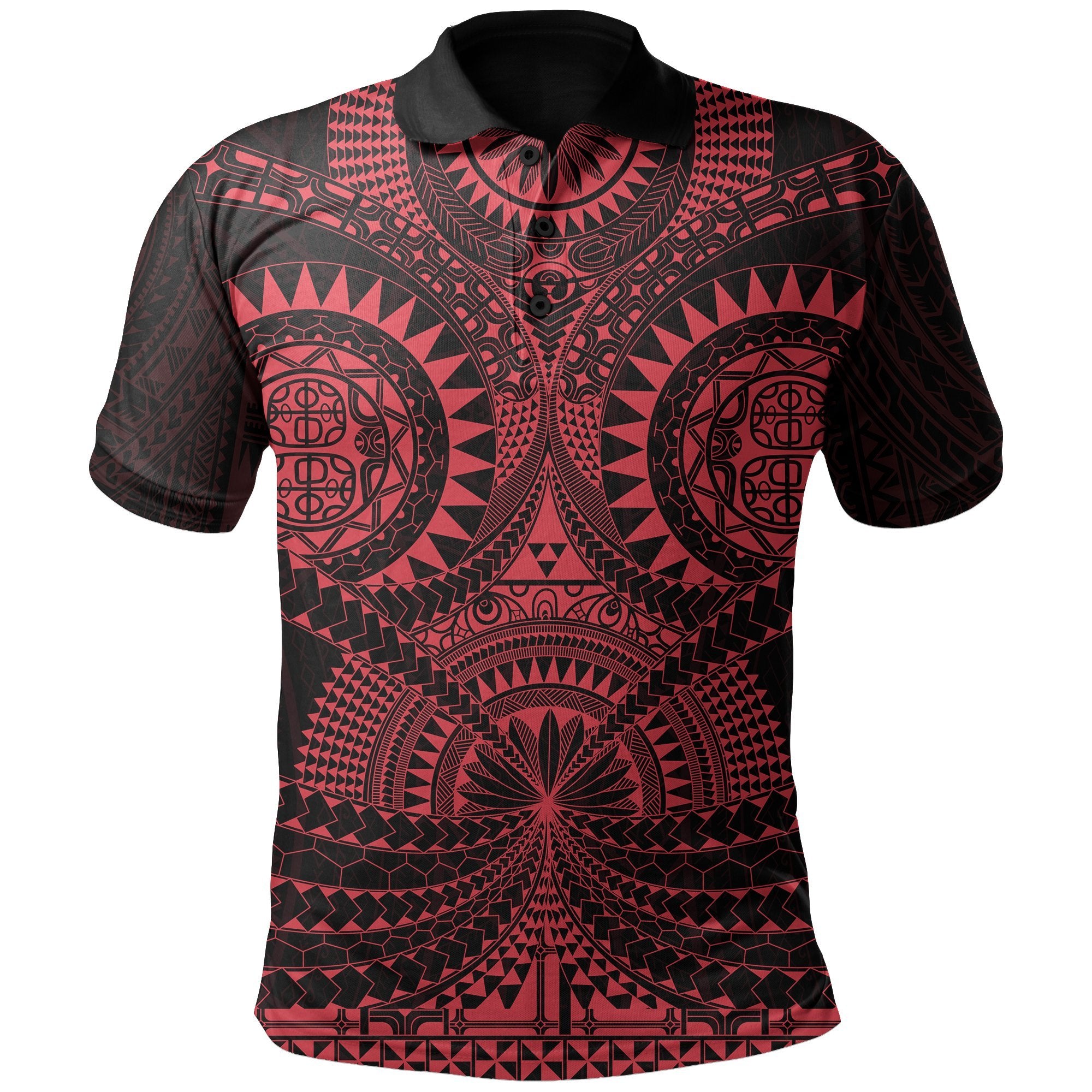 Polynesian Tattoo Polo Shirt Red Red - Polynesian Pride