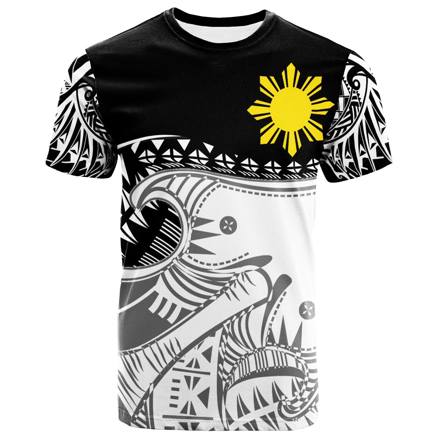 Philippines Custom T Shirt Dynamic Sport Style Unisex Black - Polynesian Pride