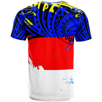 Pohnpei T Shirt Pingelap Flag Color Paint Style - Polynesian Pride