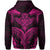 Polynesian Kanaka Shark Turtle Manta Ray Map of Hawaii Zip Hoodie Pink - Polynesian Pride