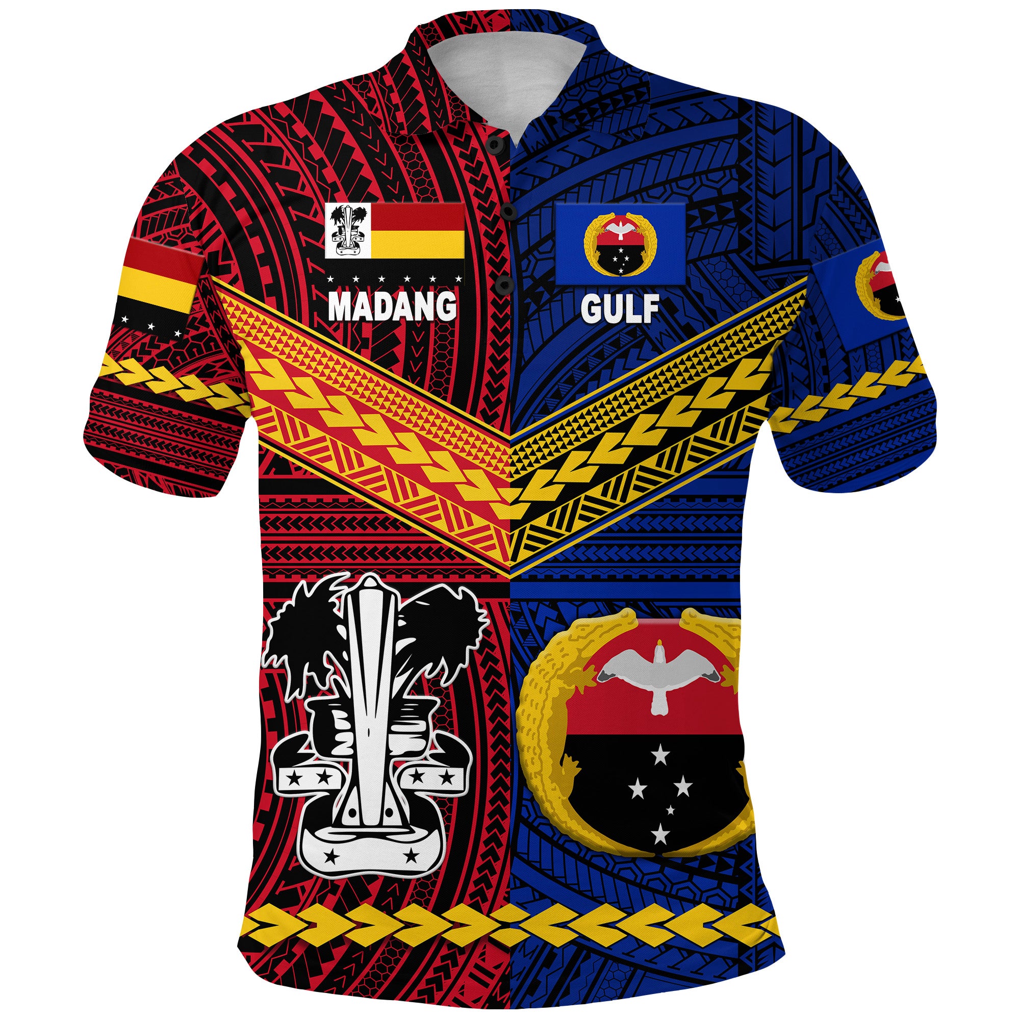 PNG Gulf Province and Madang Province Polo Shirt Together LT8 - Polynesian Pride