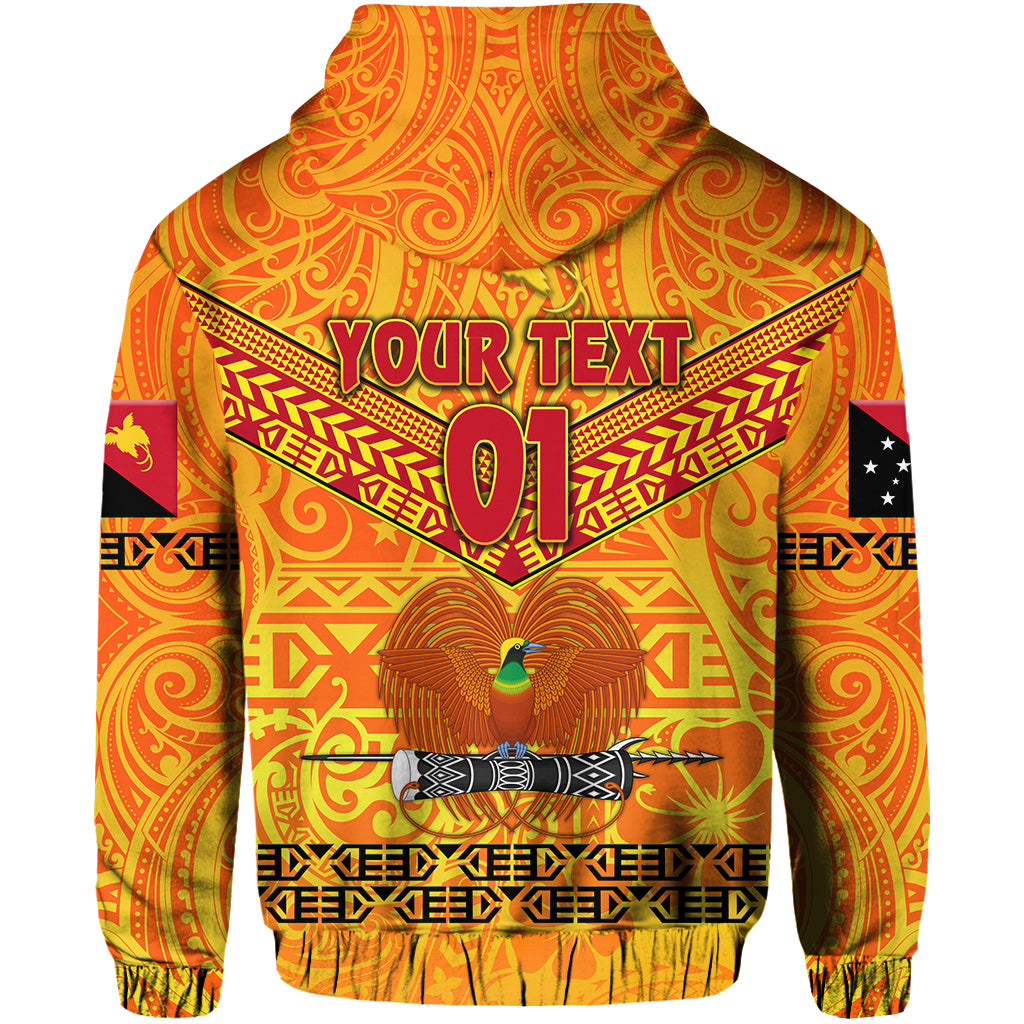 Custom Papua New Guinea Kumuls Hoodie Simple Style Yellow Vibes LT8 - Polynesian Pride