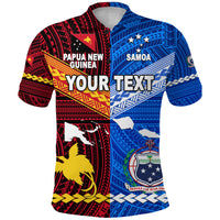 Custom Papua New Guinea Samoa Polo Shirt Polynesian Together LT8 - Polynesian Pride