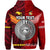 Custom Papua New Guinea Tonga Zip Hoodie Polynesian Together Bright Red, Custom Text and Number LT8 - Polynesian Pride