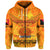 Custom Papua New Guinea Kumuls Zip Hoodie Simple Style Yellow Vibes LT8 - Polynesian Pride