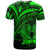 Papua New Guinea T Shirt Green Color Cross Style - Polynesian Pride