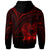 Papua New Guinea Zip Hoodie Red Color Cross Style - Polynesian Pride