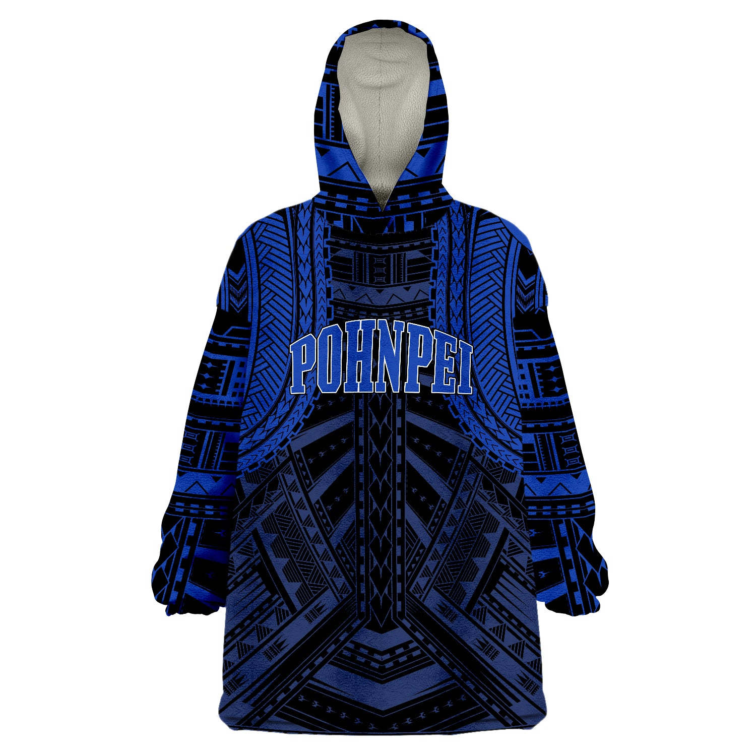 Pohnpei Spirit Pohnpei Polynesian Tattoo Wearable Blanket Hoodie LT9 Unisex One Size - Polynesian Pride