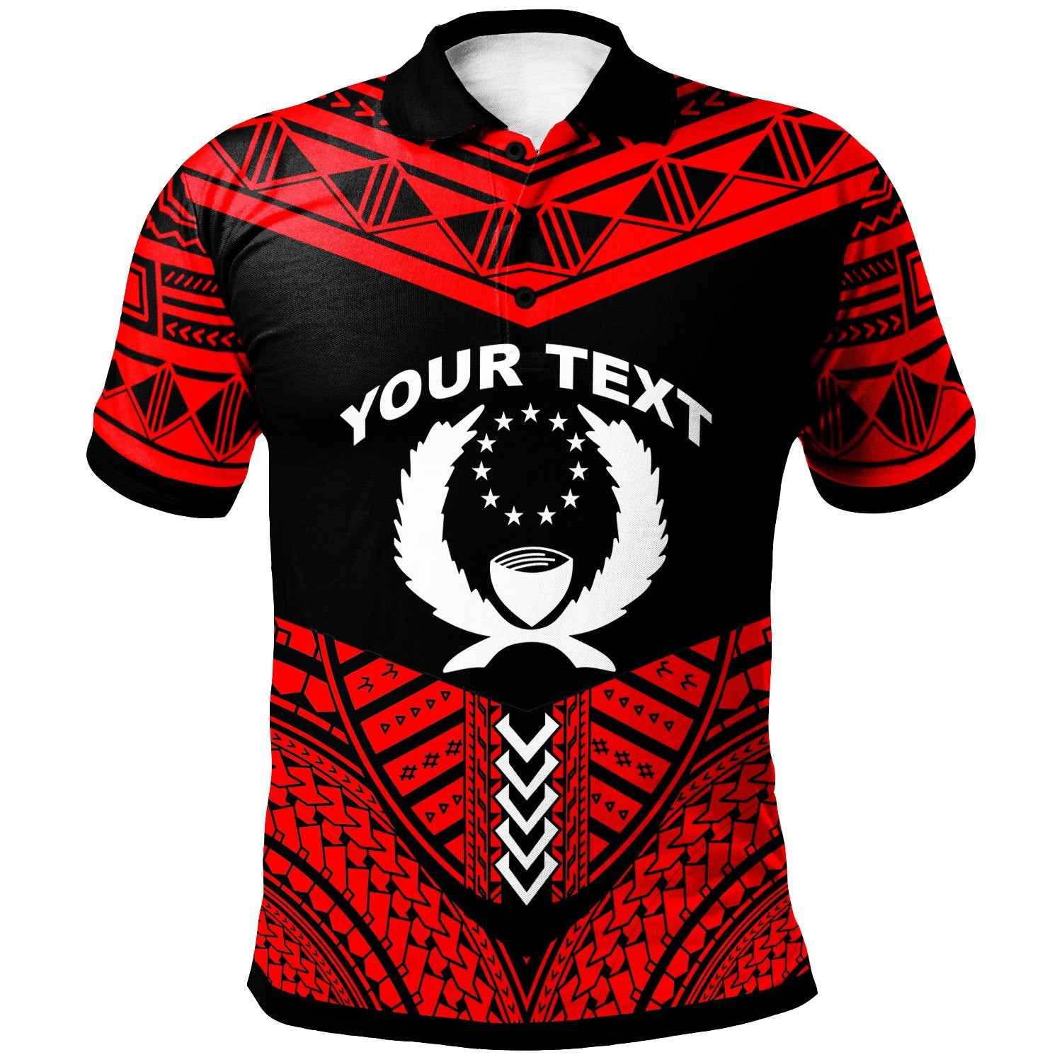 Pohnpei Custom Polo Shirt Tribal Pattern Cool Style Red Color Unisex Red - Polynesian Pride