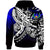 Pohnpei Hoodie Tribal Jungle Pattern Blue Color Unisex Blue - Polynesian Pride