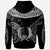 Pohnpei Custom Hoodie Serrated Pattern White Color Unisex Black - Polynesian Pride