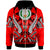 Pohnpei Zip Hoodie Tribal Sun Tattoo Red Color Unisex Red - Polynesian Pride