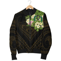 Pohnpei Men's Bomber Jacket - Polynesian Gold Patterns Collection - Polynesian Pride
