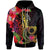 Pohnpei Zip Hoodie Tropical Hippie Style Unisex Black - Polynesian Pride