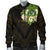 Pohnpei Men's Bomber Jacket - Polynesian Gold Patterns Collection Black - Polynesian Pride