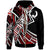 Pohnpei Zip Hoodie Tribal Flower Special Pattern Red Color Unisex Red - Polynesian Pride