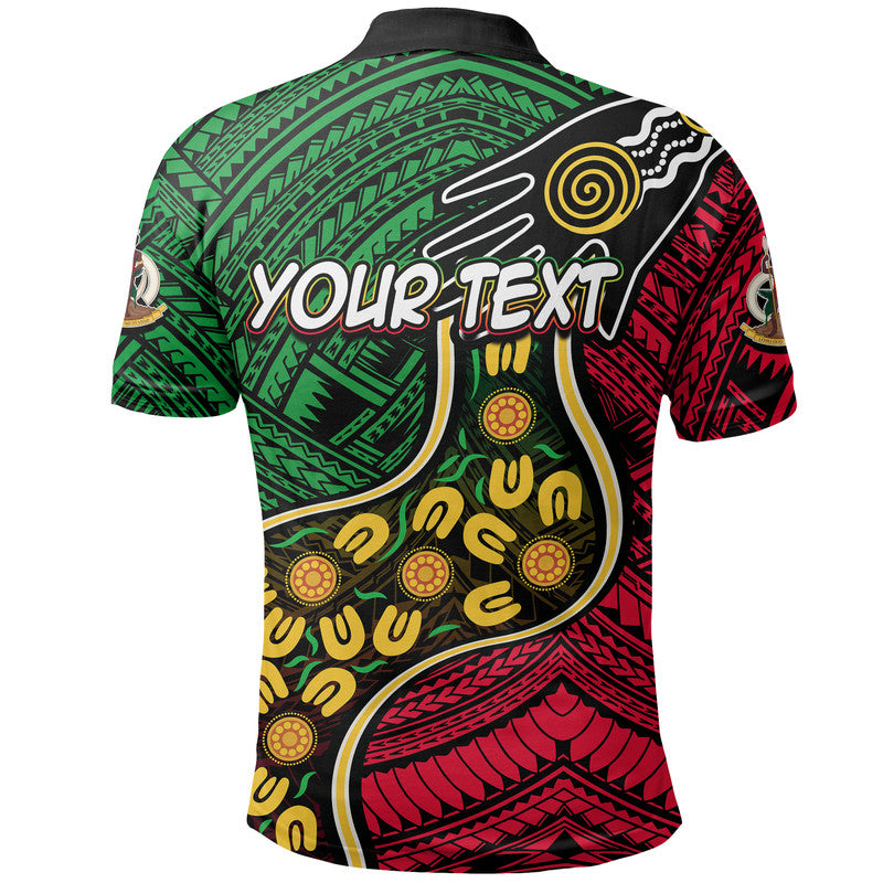 Custom Vanuatu Mix Aboriginal Polo Shirt LT6 - Polynesian Pride