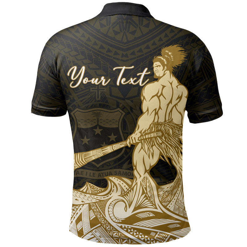 Custom Samoa Warrior Polo Shirt Polynesian No.3 LT6 - Polynesian Pride