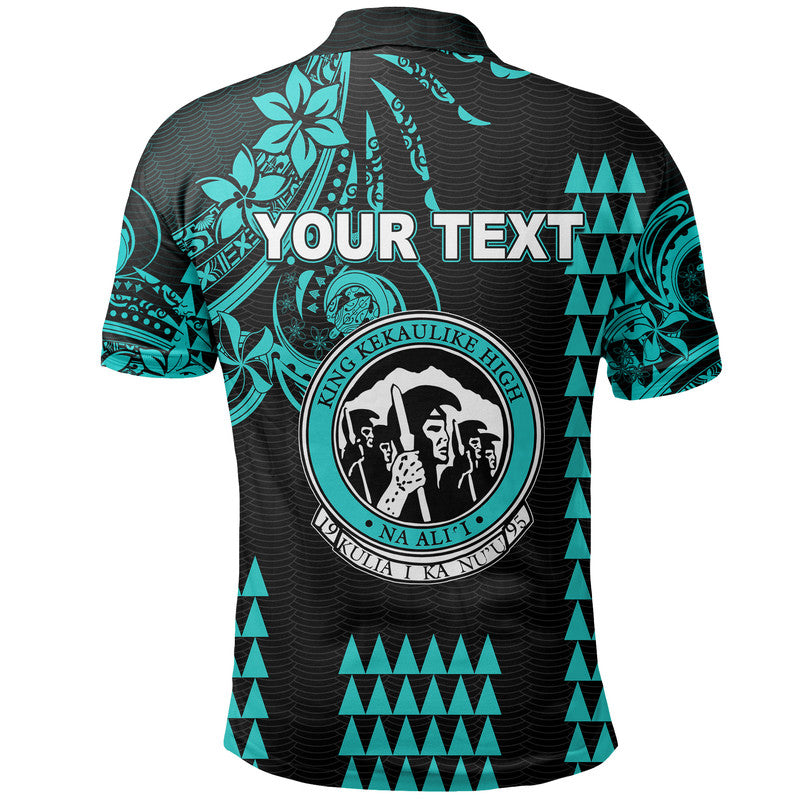 Custom Hawaii High School King Kekaulike Polo Shirt Mix Kakau LT6 - Polynesian Pride
