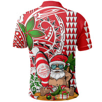 Hawaii Mele Kalikimaka Santa Claus Beach Polo Shirt LT6 - Polynesian Pride