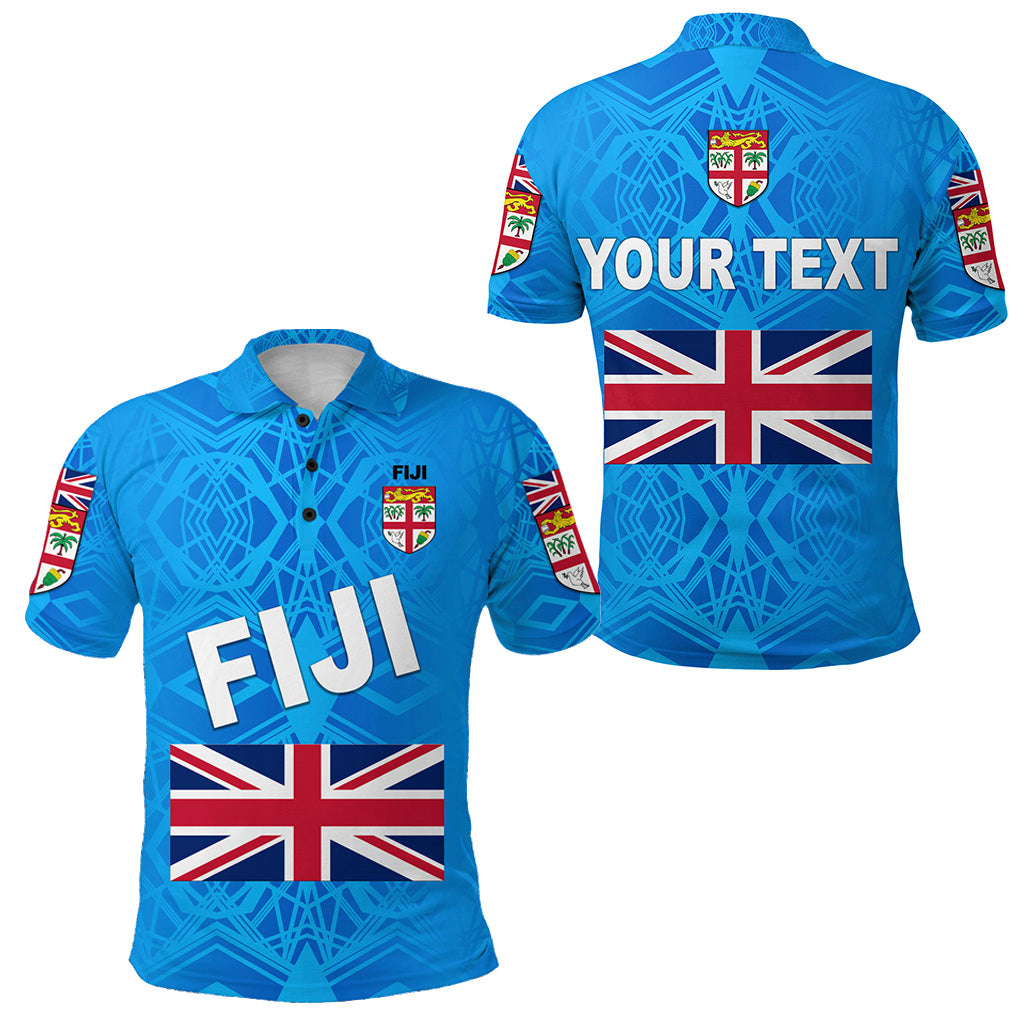 Custom Fiji Day Polo Shirt Flag Vibes LT8 Unisex Blue - Polynesian Pride