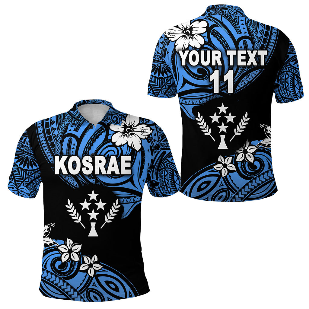 Custom FSM Kosrae Polo Shirt Unique Vibes Blue LT8 Unisex Blue - Polynesian Pride