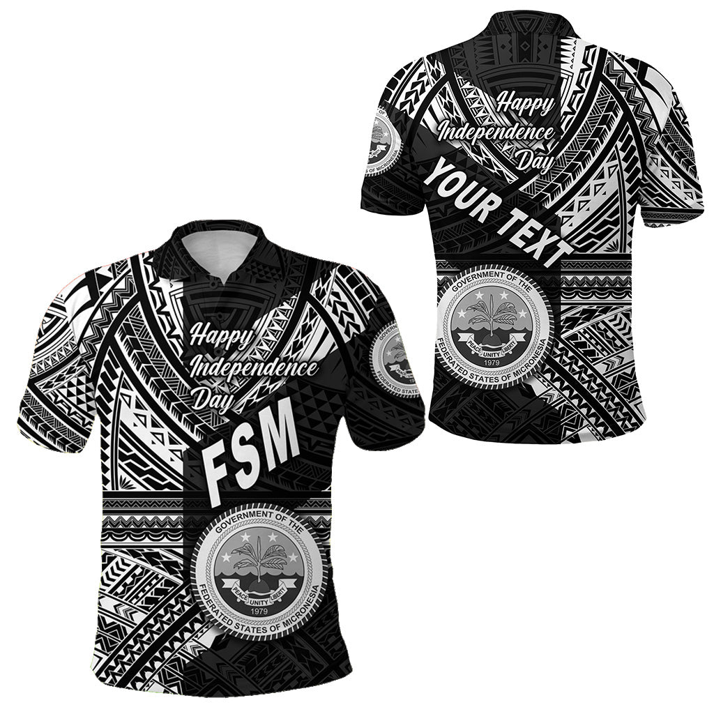 Custom Federated States of Micronesia Polo Shirt FSM Happy Independence Day Original Vibes Black LT8 Unisex Black - Polynesian Pride