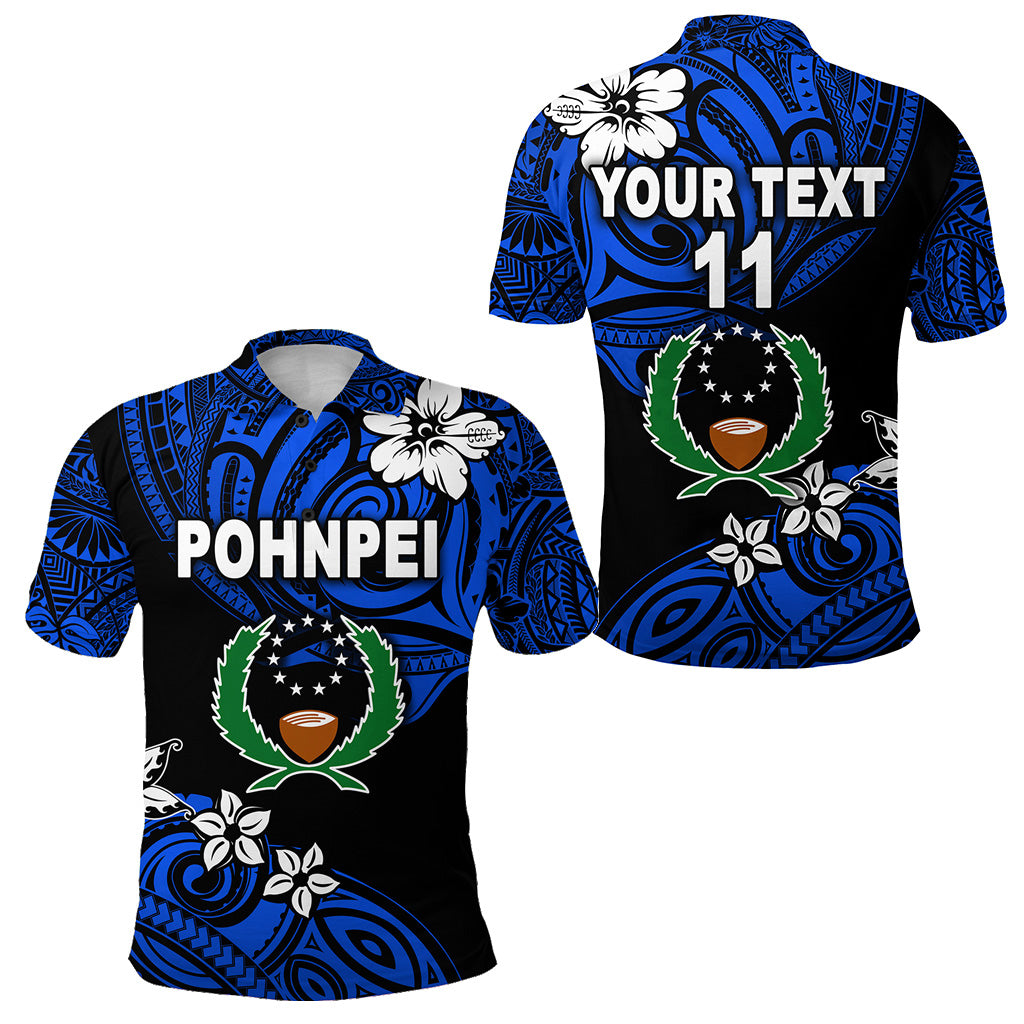 Custom FSM Pohnpei Polo Shirt Unique Vibes Blue LT8 Unisex Blue - Polynesian Pride