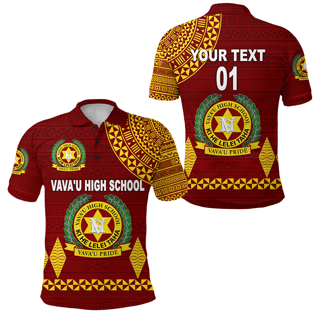 Custom Tonga Vavau High School Polo Shirt Simple Style Maroon, Custom Text and Number LT8 Unisex Maroon - Polynesian Pride