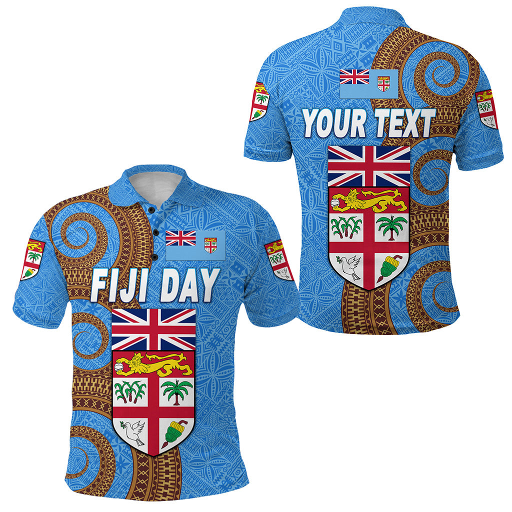 Custom Fiji Day Polo Shirt Independence Anniversary Simple Style LT8 Unisex Blue - Polynesian Pride