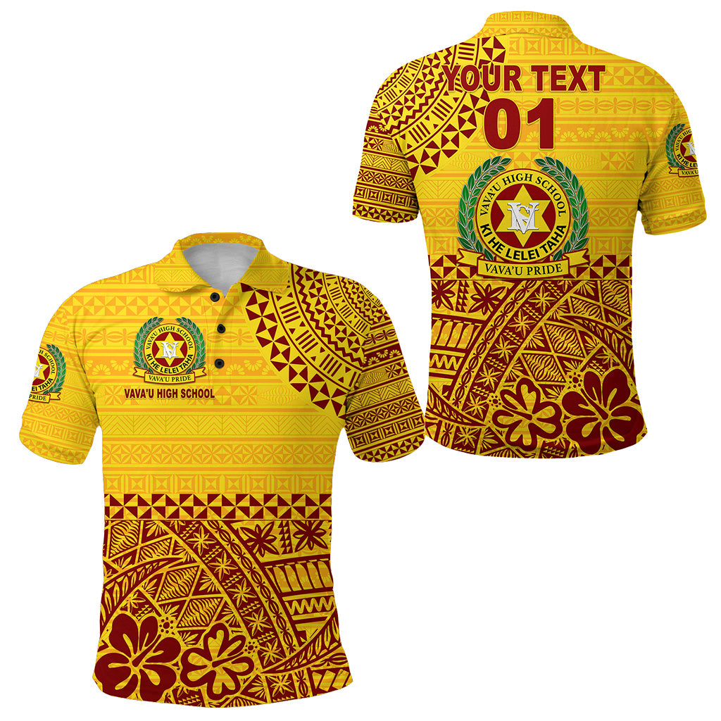 Custom Tonga Vavau High School Polo Shirt Kupesi Vibes Yellow LT8 - Polynesian Pride