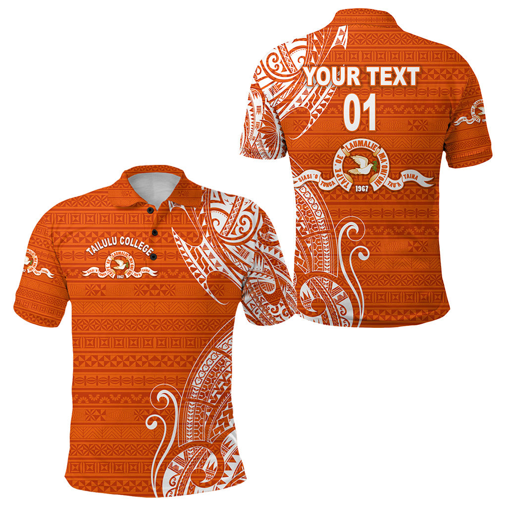 Custom Tonga Tailulu College Polo Shirt Simple Vibes LT8 Unisex Orange - Polynesian Pride