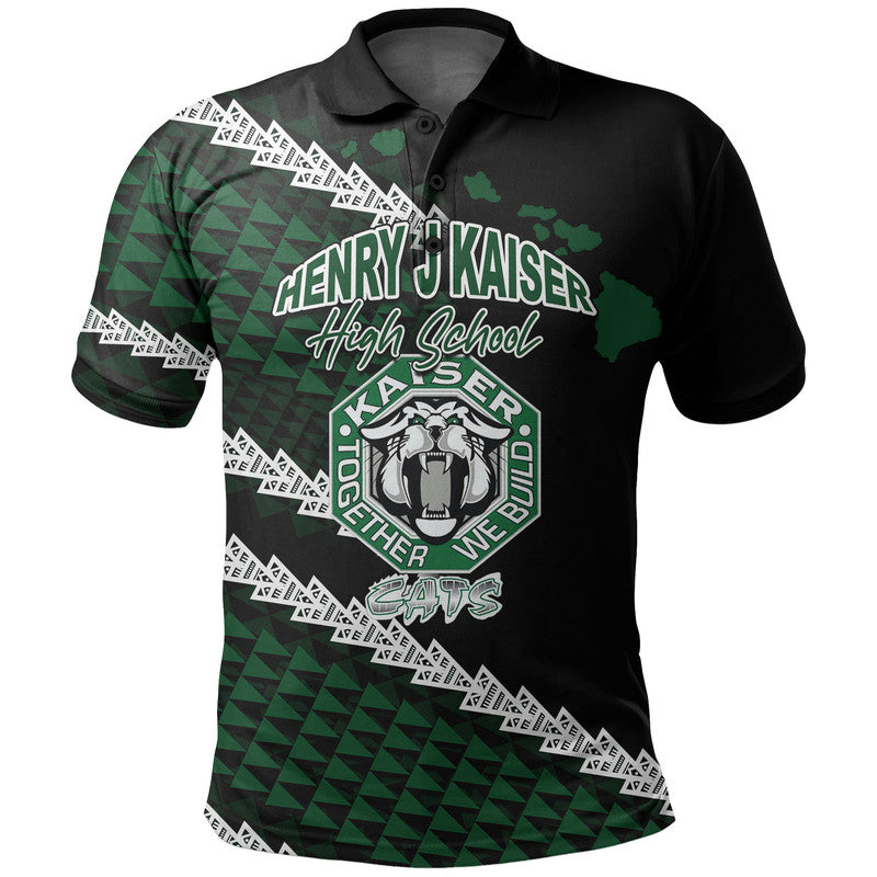 Custom Henry J Kaiser High School Hawaii Polo Shirt LT6 Green - Polynesian Pride