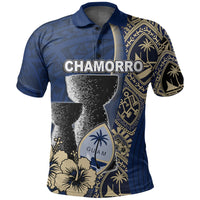 Custom Guam Chamorro Polo Shirt Blue Style LT6 Blue - Polynesian Pride