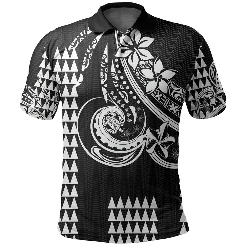 Custom Kakau Hawaiian Polynesian Polo Shirt Black LT6 Black - Polynesian Pride