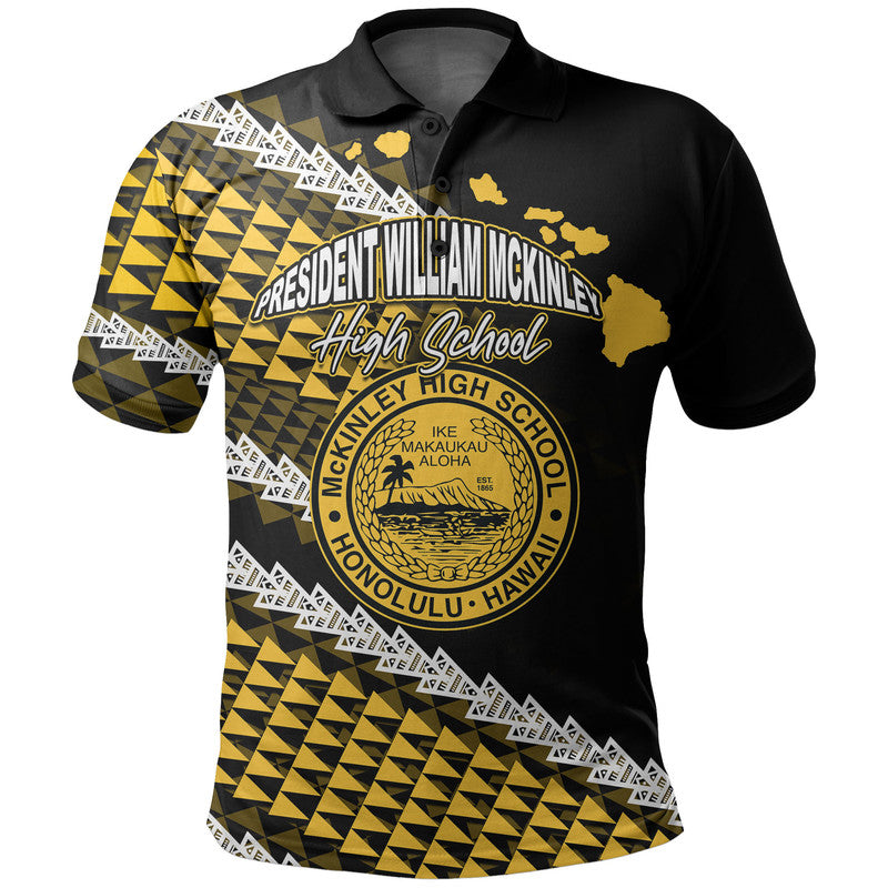 Custom President William Mckinley High School Hawaii Polo Shirt LT6 Yellow - Polynesian Pride