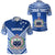 Custom Manu Samoa Rugby Polo Shirt Creative Style Full Blue, Custom Text and Number Unisex Blue - Polynesian Pride