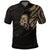 New Zealand Polo Shirt Maori Lion Tattoo Gold Unisex Black - Polynesian Pride