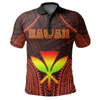 Hawaiian Kanaka Turtle Polynesian Polo Shirt Orange Stronge Style - Polynesian Pride